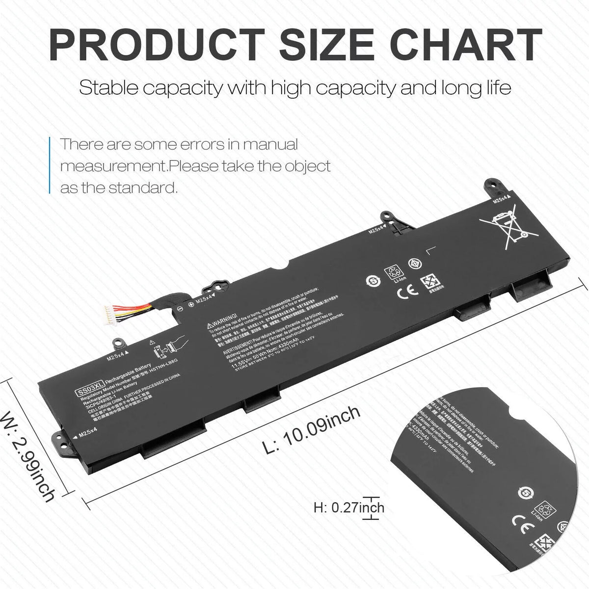 Battery for HP EliteBook 735 745 830 836 840 846 G5 ZBook 14U G6 N573