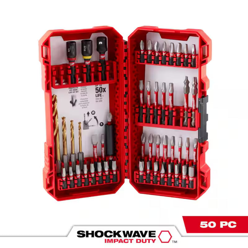 Alloy Steel Screw Driver Drill Bit Set (50-Piece) L405729