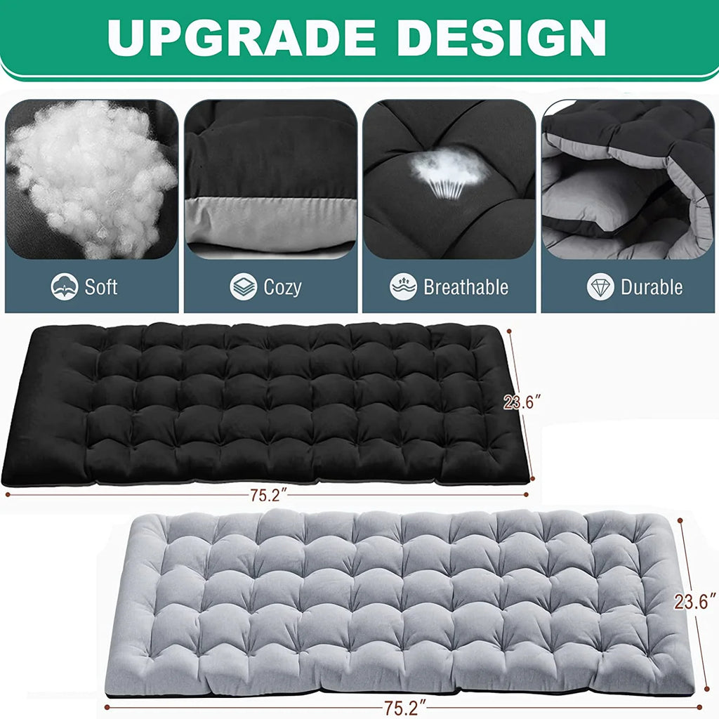 Folding Sleeping Cot with Mattress and Pillow H224064