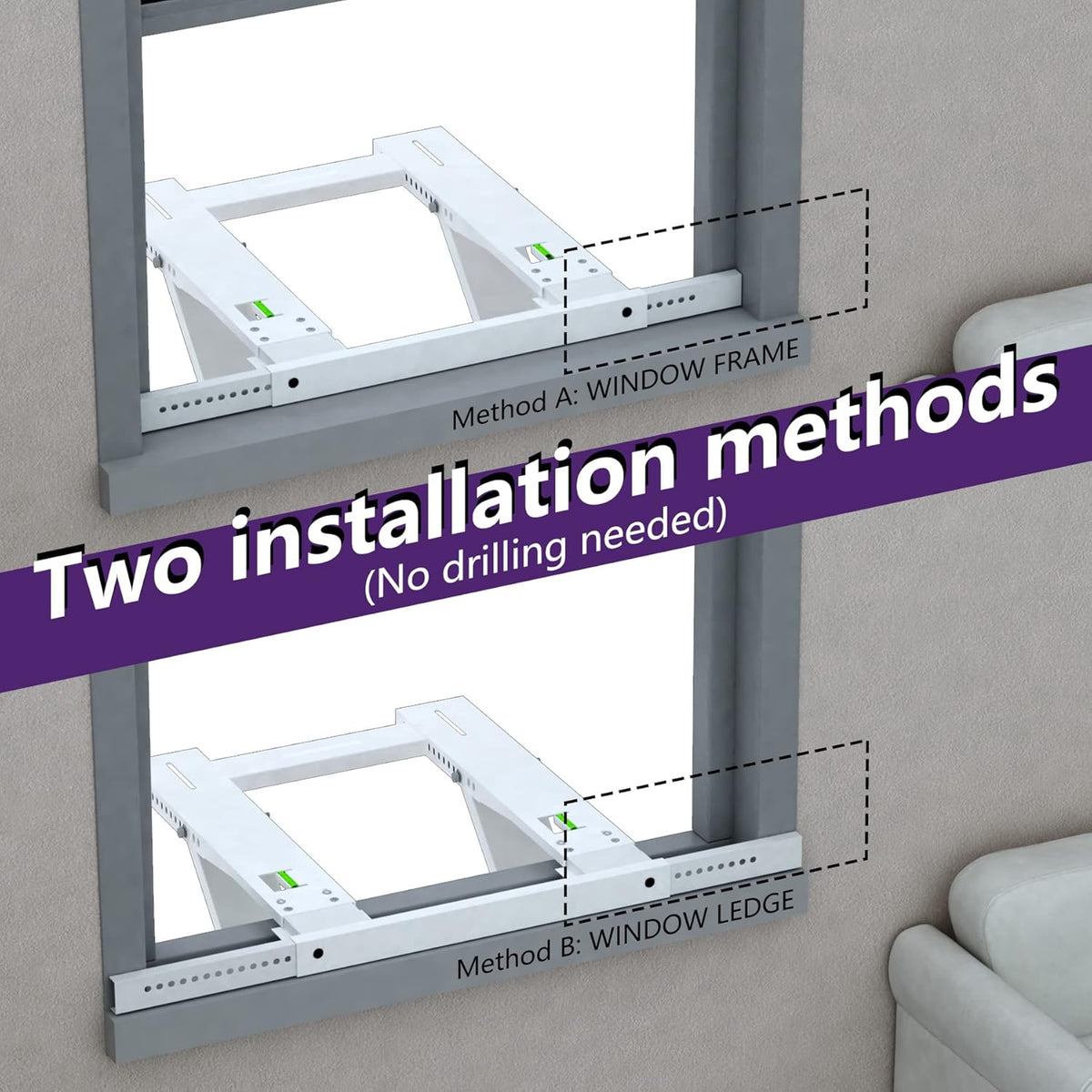 Window Air Conditioner Support Bracket, Heavy Duty Holds Up to 200 lbs Pack of 2 B274964