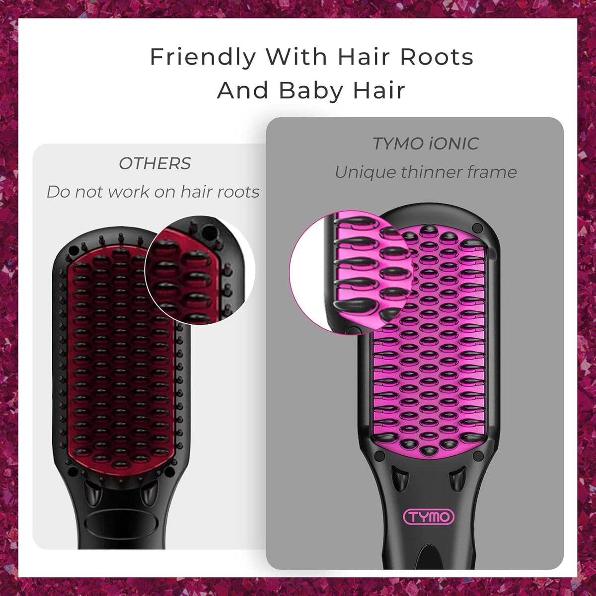 Ionic Hair Straightener Brush with 16 Heat Levels, Pack of 2 A893521