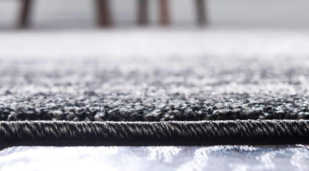 Dark Gray / Ivory 6' 1" x 9' Rectangle Area Rug A5936