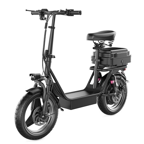 Electric Scooter with Seat, 500W Motor, 14" Pneumatic Tire X631713
