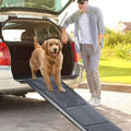 63" Long 17" Wide Folding Pet Ramp with Non-Slip Carpet Surface M8086