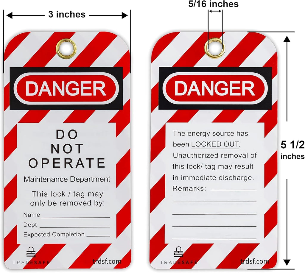 Breaker Lockout Tagout Electrical Loto Kit, 120/277V to 480/600V Circuit Lock Outs, Red Safety Padlocks, Hasps, Tags, Pack of 2 S264