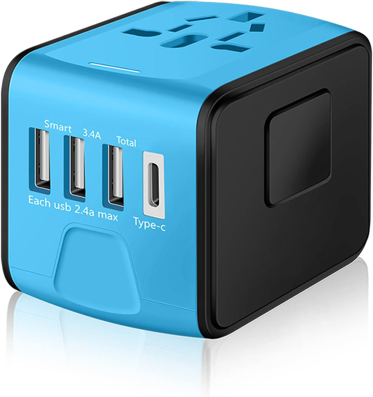 Universal International Power Adapter with 3.4A 4XUSB Wall Charger, Pack of 2 L4516