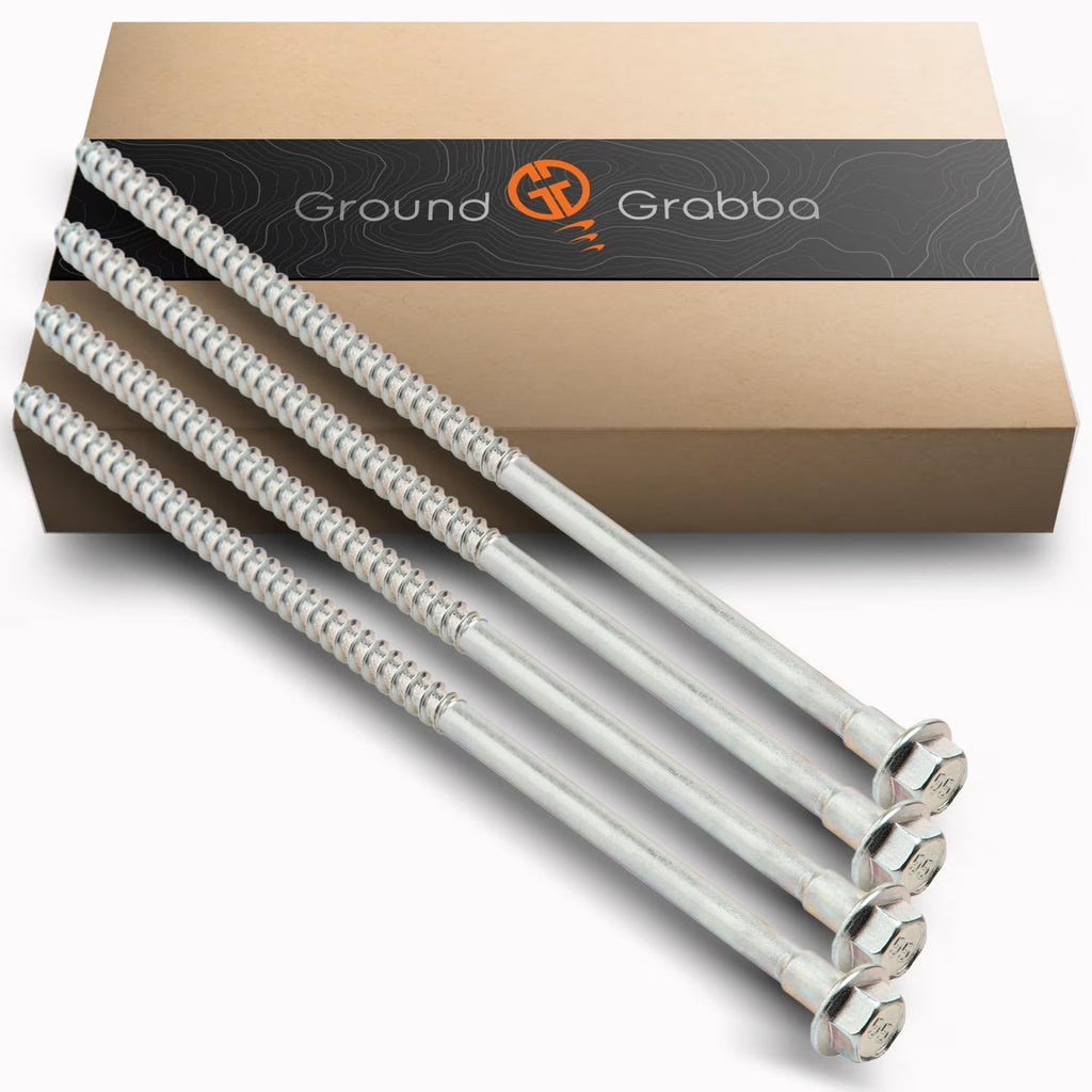 11 Inch 4 Pack Heavy Duty Screw-In Ground Anchors Q818
