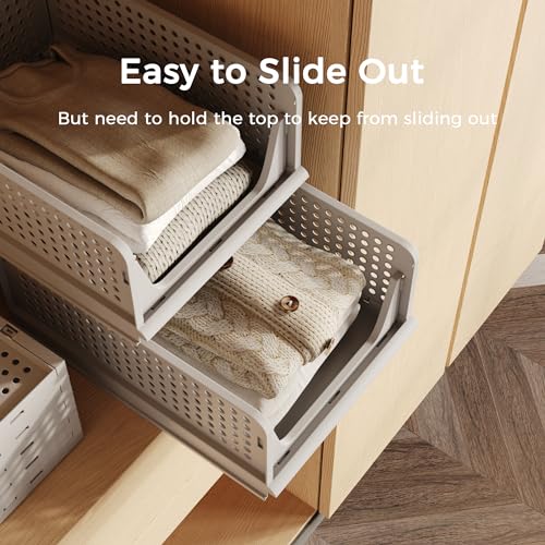 4 Pack Stackable Plastic Storage Bins O734864