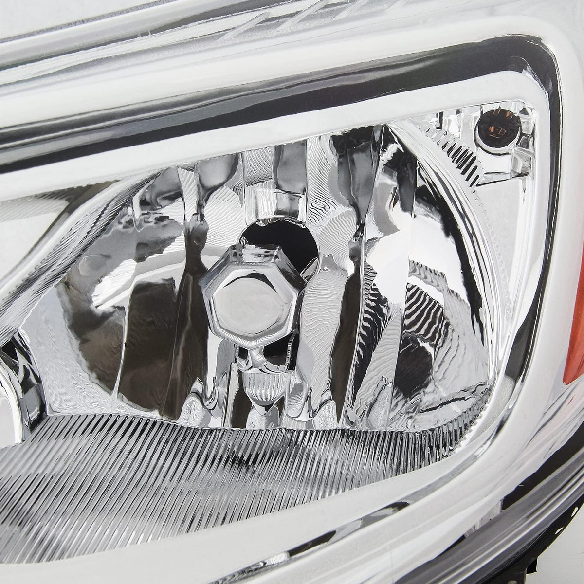 Chrome Trim Halogen Headlights Pair K173