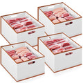 4 Pcs Collapsible Freezer Organizer Bins U53768