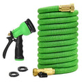 25 Feet Expandable Garden Hose with Brass End and 8 Function Spray Nozzle U61958