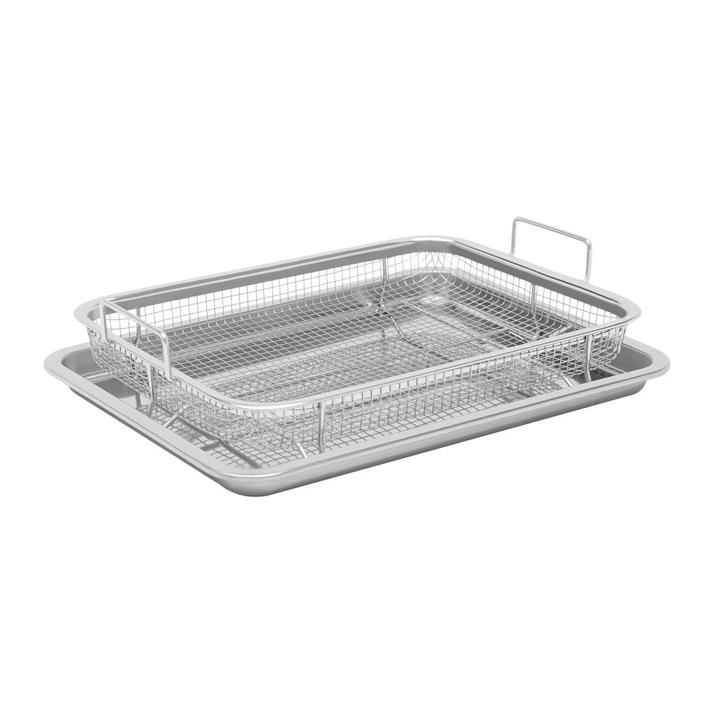 Stainless Steel Non-stick Air Fryer Basket 2 Piece Set M130648