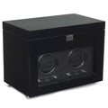 Black Double Watch Winder with Storage C6891