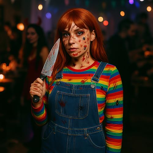 10 Pcs Halloween Costume Accessories Rainbow Long Sleeve Overalls I470213