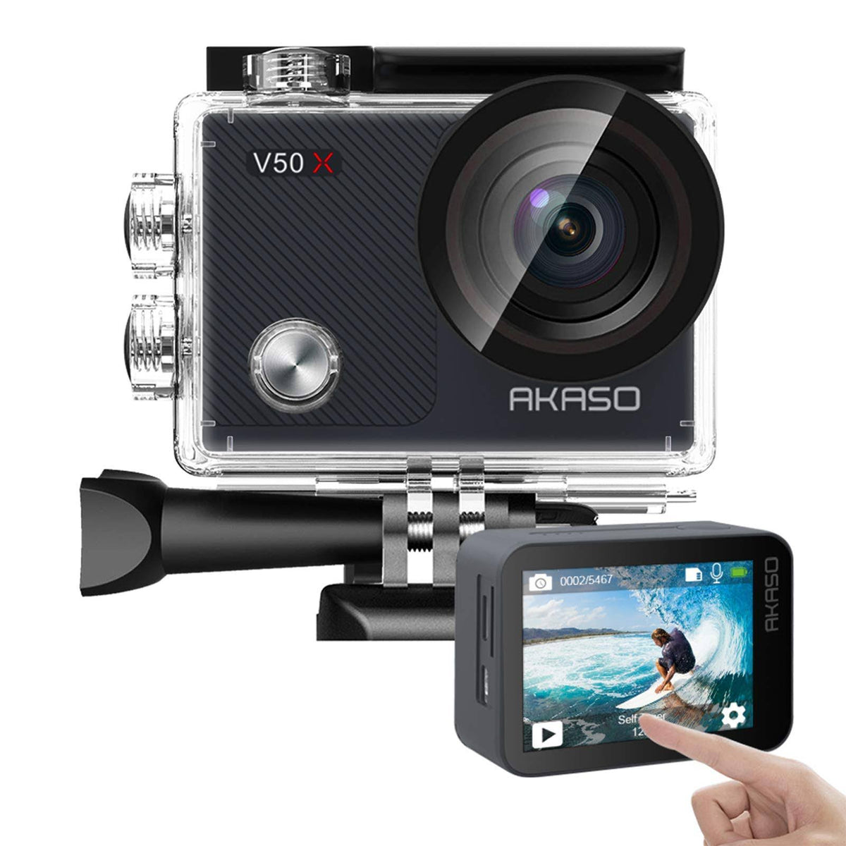 4K30fps WiFi Action Camera with EIS Touch Screen T84038