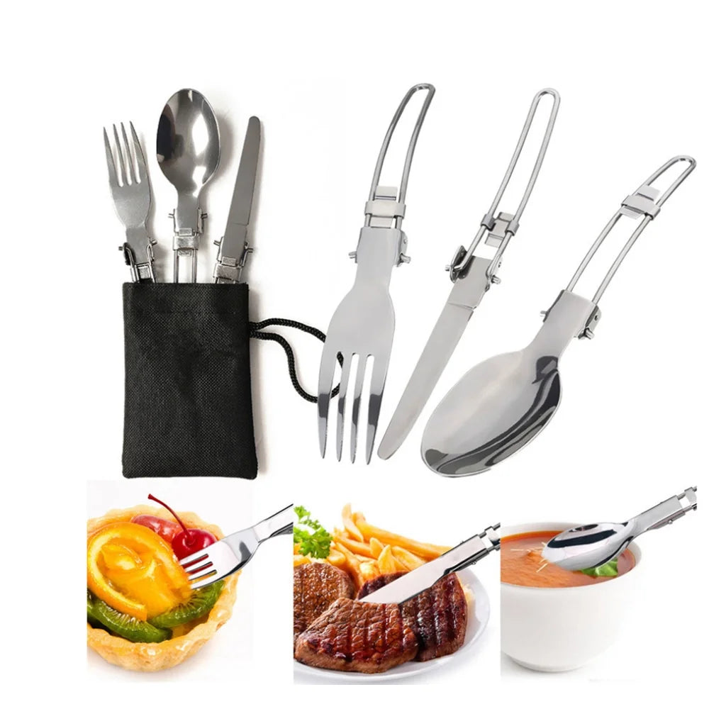 Ultralight Camping Cookware Utensils Tableware Set Pot Pan V76358