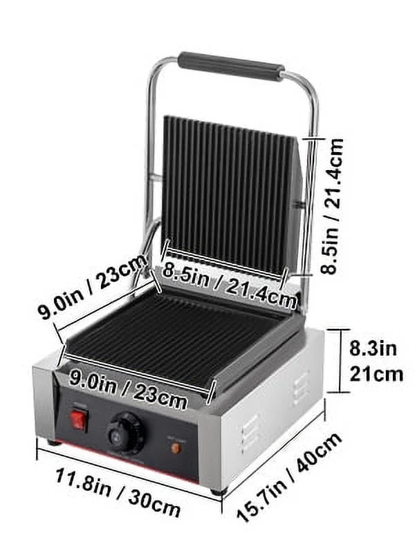 110V 1800W Electric Non-Stick Panini Maker B1333