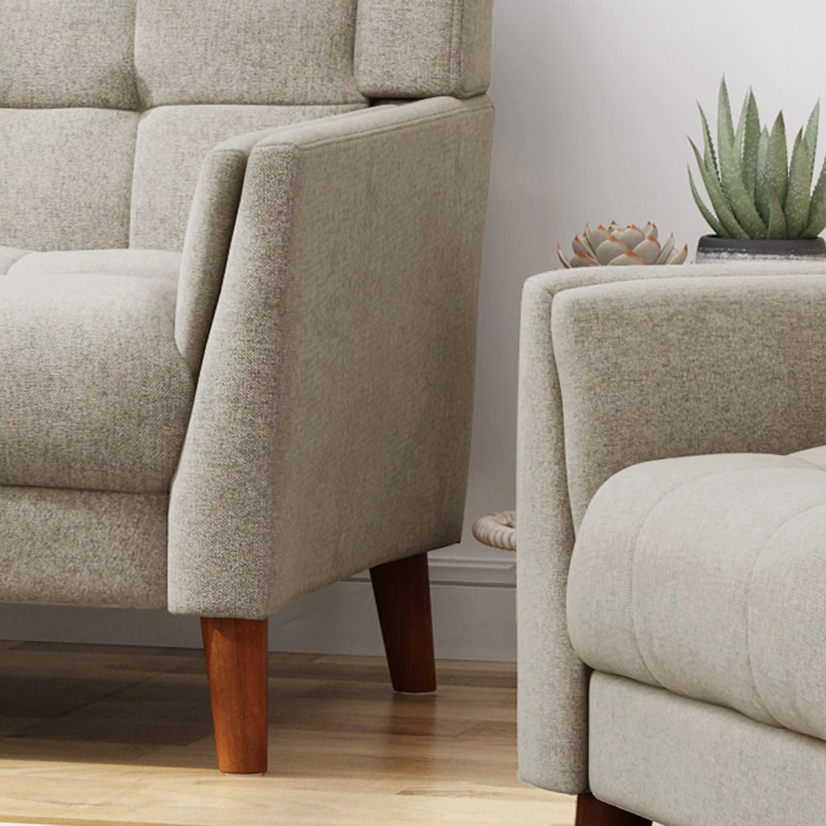 Fabric Arm Chair and Loveseat Set P720