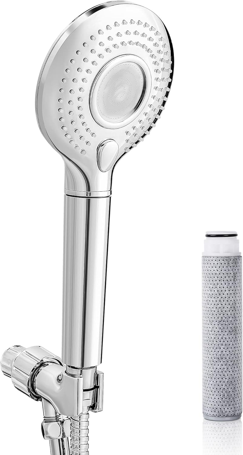Handheld Shower Set with Hard Water Filter, 3 Shower Modes, Pack of 2 Y37745