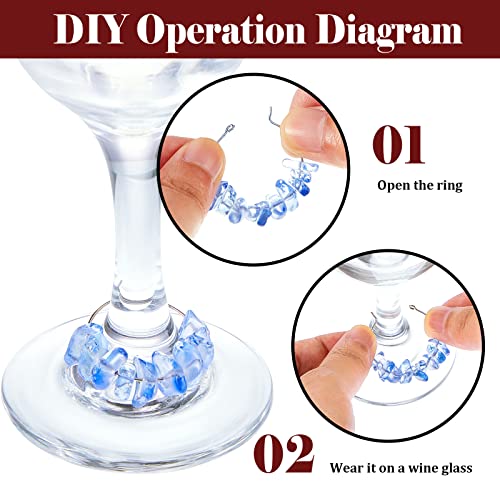 24 Pcs Wine Glass Charms E522065