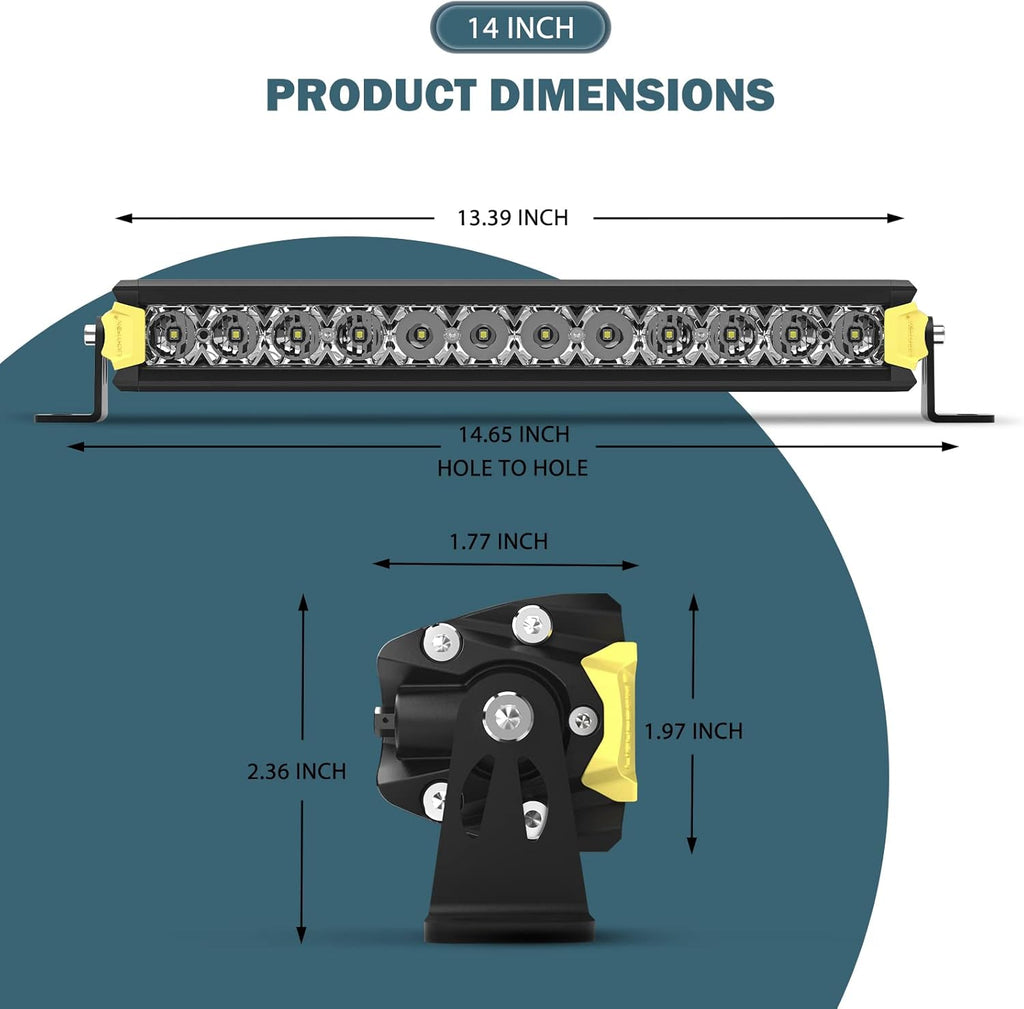 20 Inch 100W LED Light Bar IP68 Waterproof Pack of 2 C705