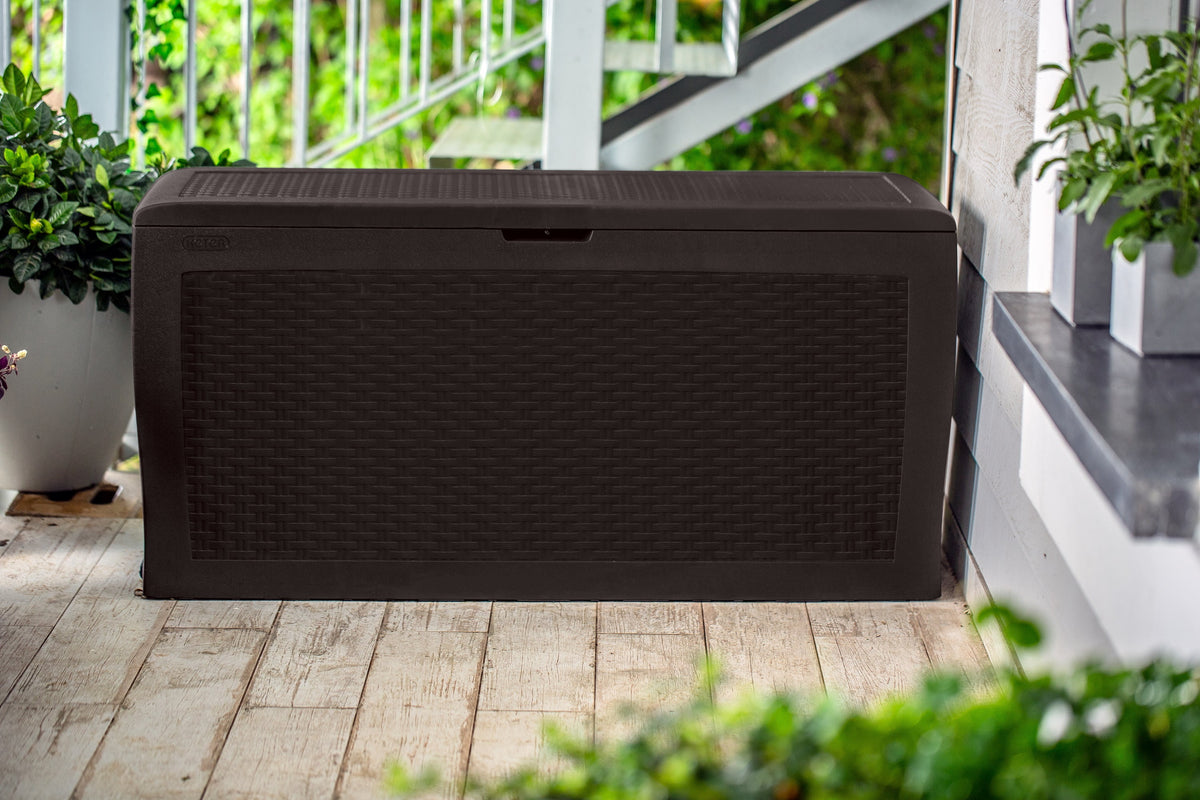 Brown Resin Outdoor Storage Deck Box G686611