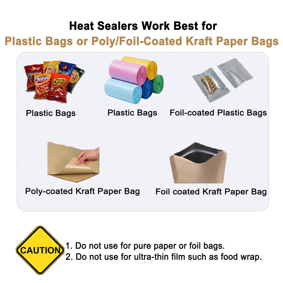 Rechargeable 4-in-1 Handheld Heat Sealer with Cutter D844