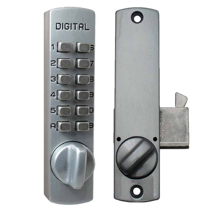 White Mechanical Keyless Hook Bolt Sliding Door Lock D7796