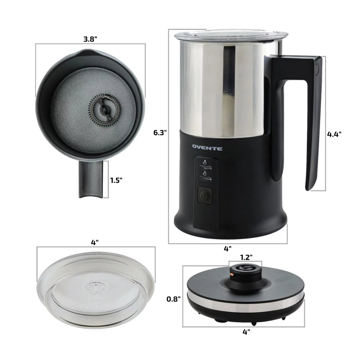Electric Stainless Steel Milk Frother and Steamer P812921