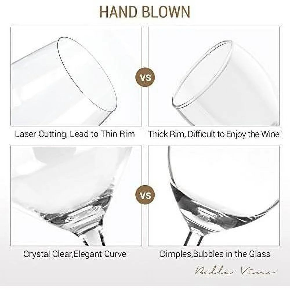 Hand Blown Crystal Champagne Flutes Set Of 2 U229