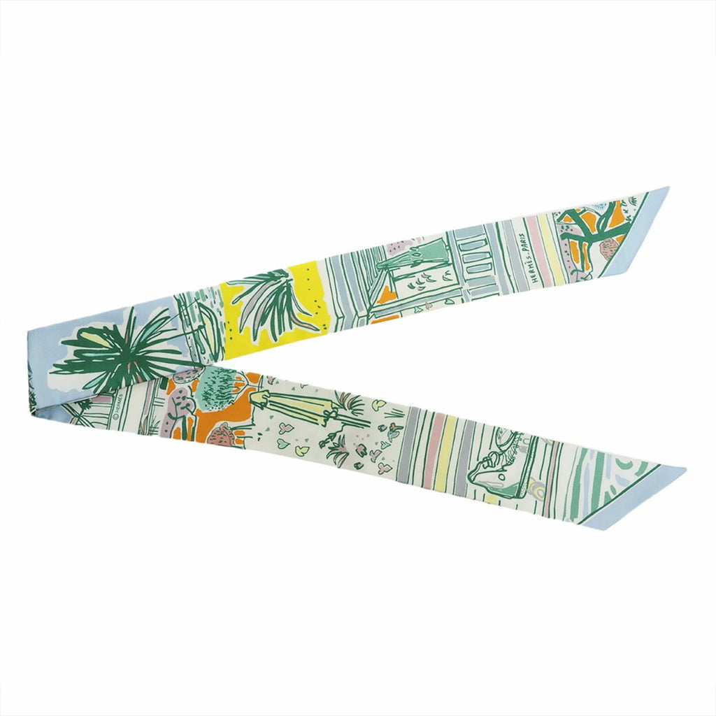 Light Blue Silk Ribbon Scarf S91151