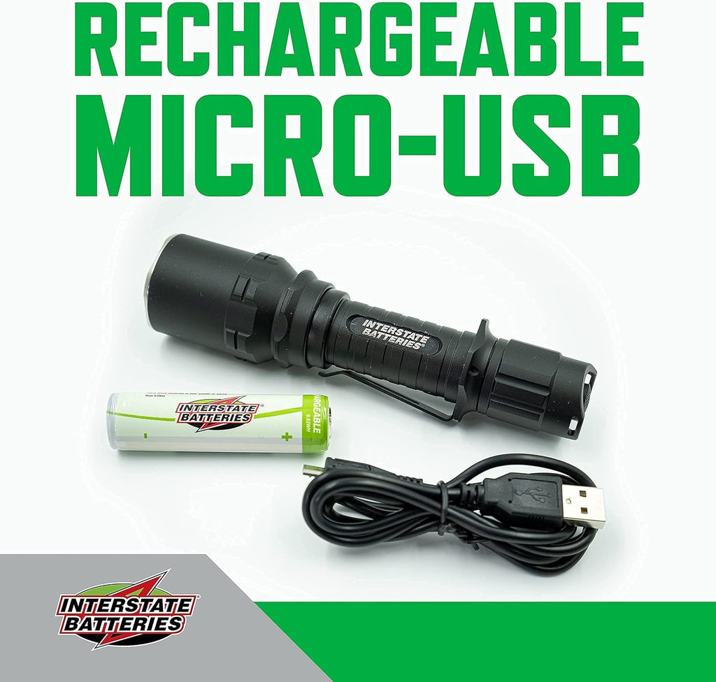 Rechargeable Flashlight with Pocket Clip and USB Charger K991