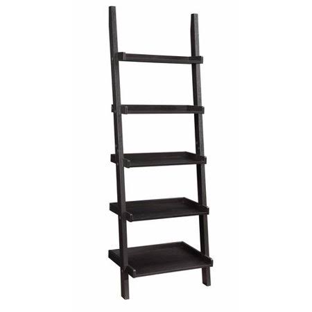 Sleek Wooden Ladder Bookcase Q886