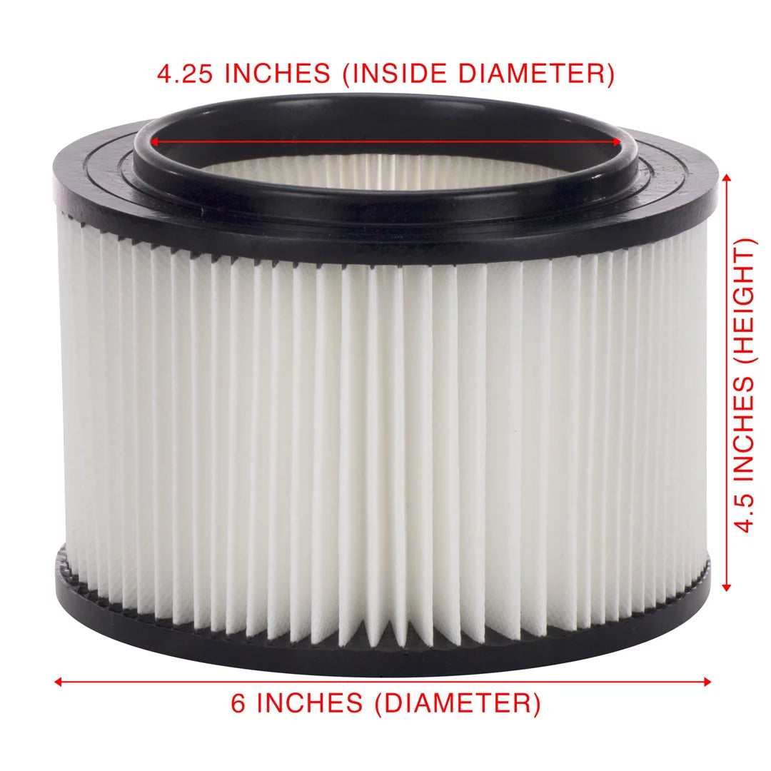 4 Pack Replacement Filters for 3 to 4 Gallon Wet/Dry Vacs D63290