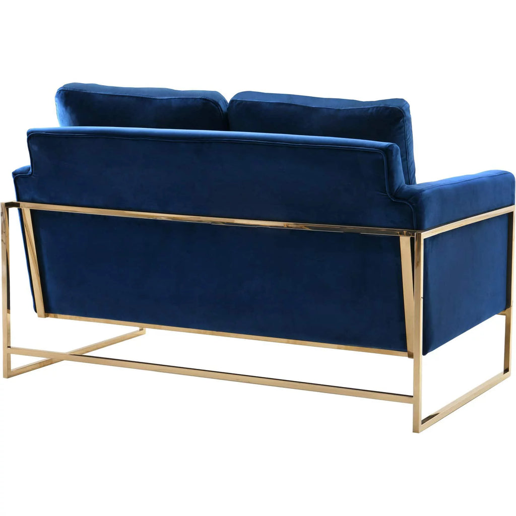 Navy Velvet Loveseat I45765