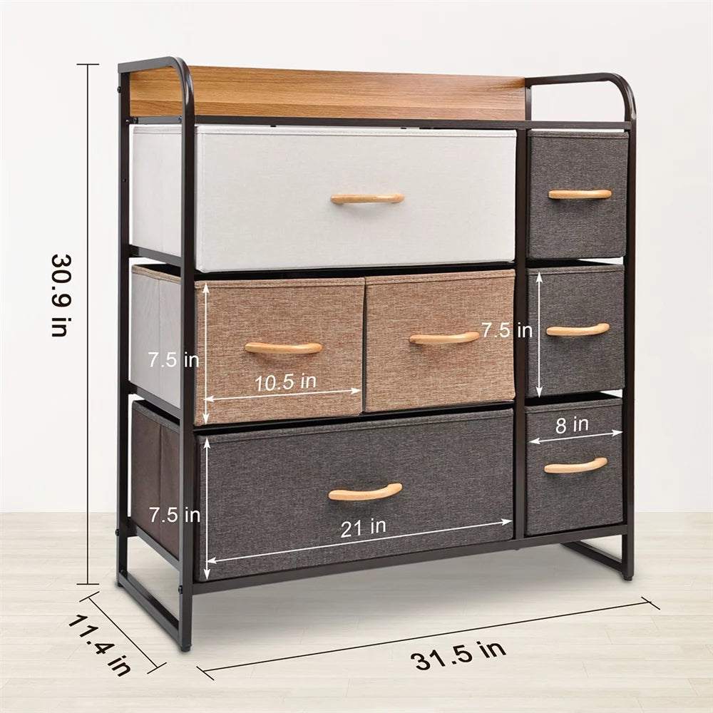 Fabric Drawer Dresser with 7 Drawers G1165