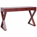 Brown Wood Computer Desk with 3 Drawers C4850