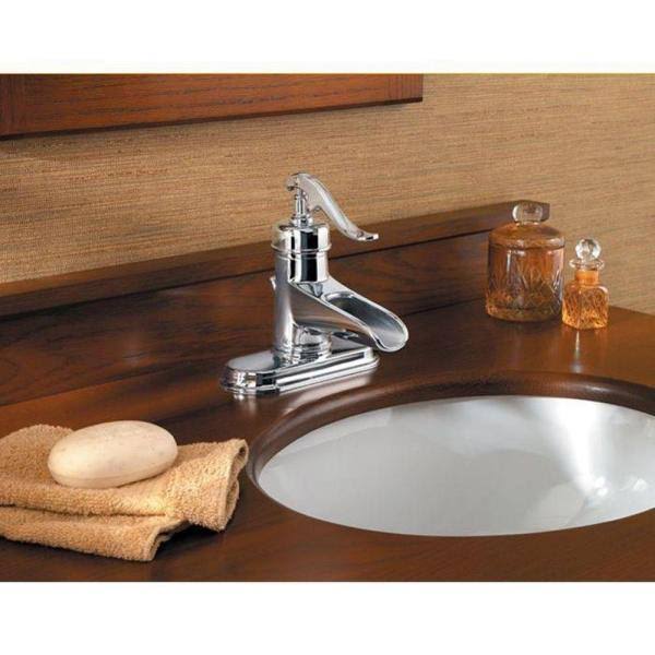 Polished Chrome Single-Handle Bathroom Faucet Y3785