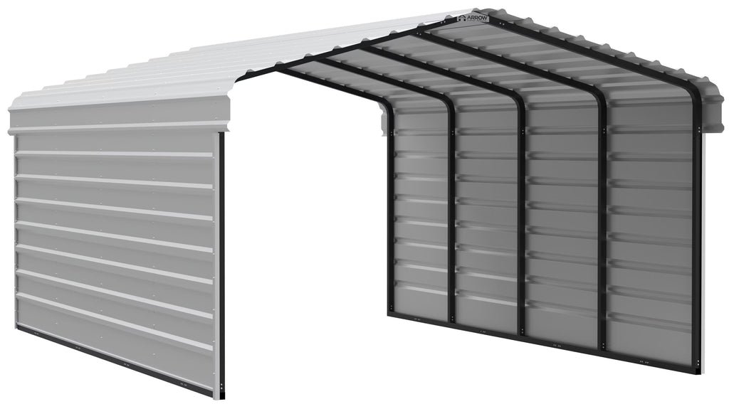 Galvanized Steel Carport Kit, 12' x 20' x 7' D558973