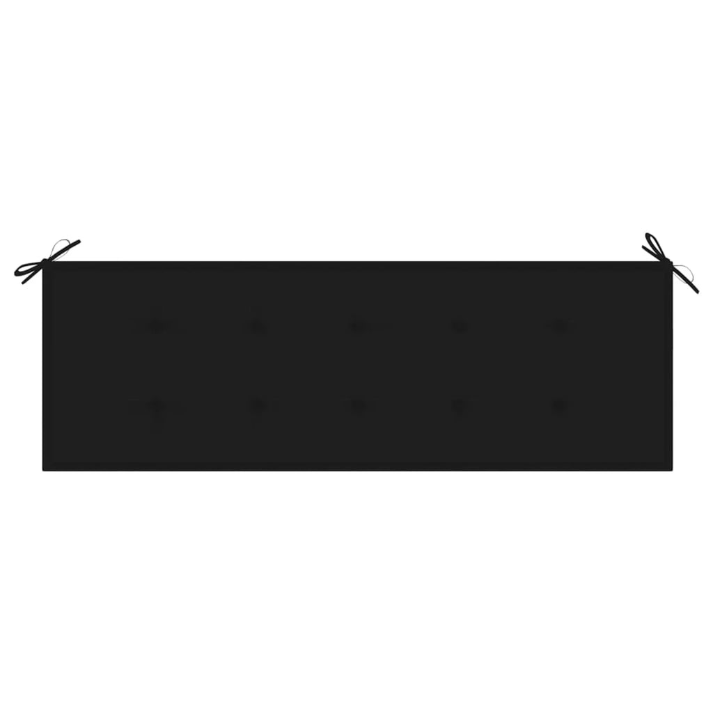 Acacia Wood Garden Bench with Black Seat Cushion J919871