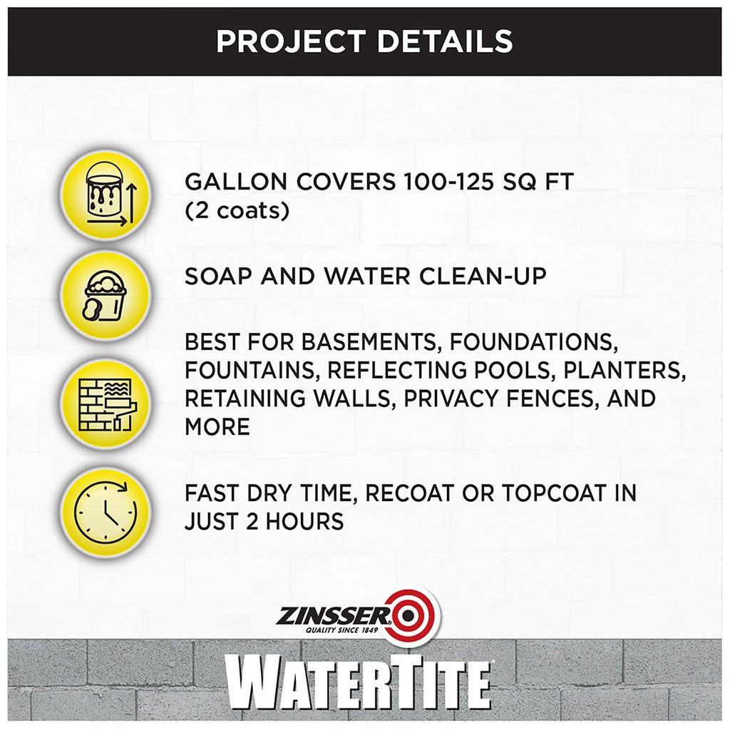 White Waterproofing Paint, 1 gallon, 2 Pack G839