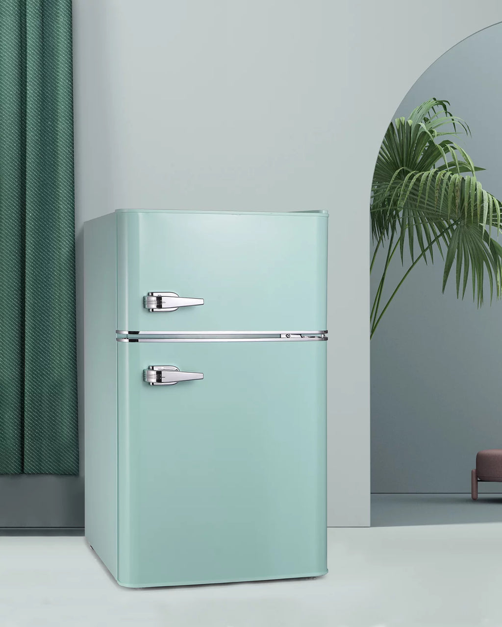 3.2 Cu ft Compact Mini Refrigerator Green O36911