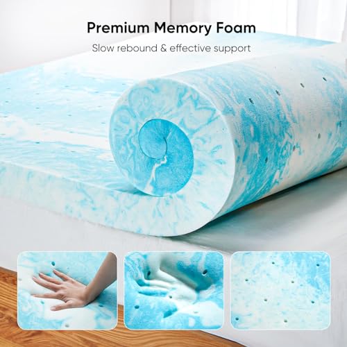 3-inch Gel Infused Cooling Queen Memory Foam Mattress Topper S948776