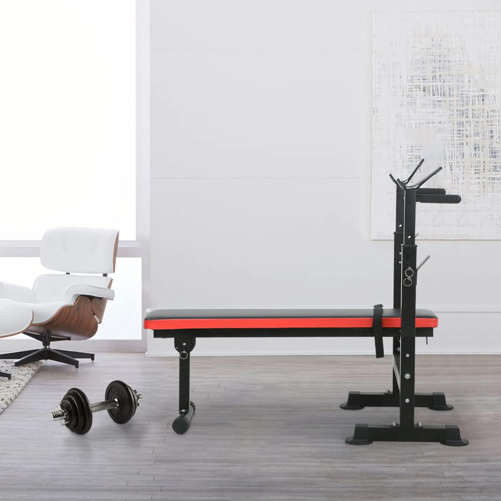 Adjustable Weight Bench with Barbell Rack X4161