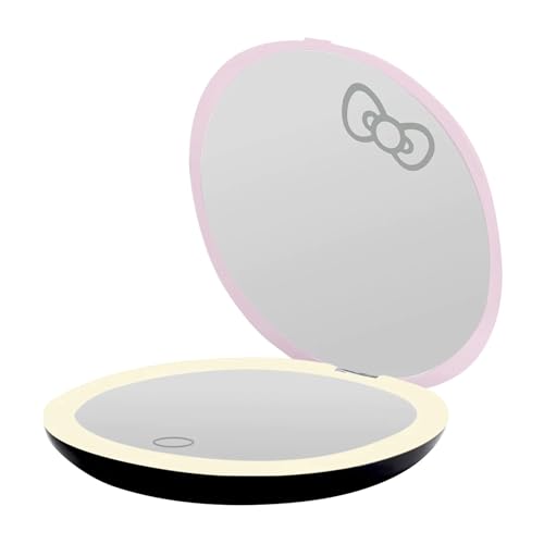 White Compact Mirror with Light O192087