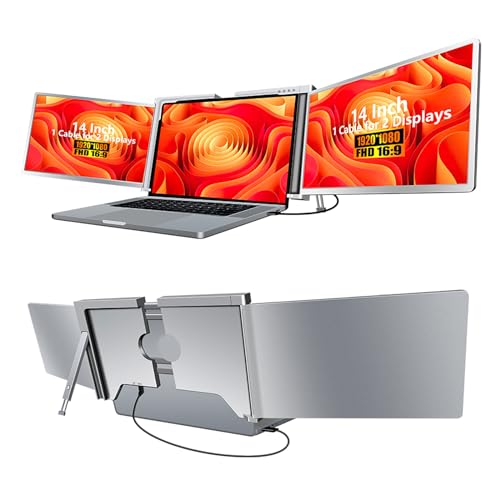 Portable Monitor 15.6inch FHD 1080P USB C HDMI Ultra-Slim IPS Display with Smart Cover & Speakers I864