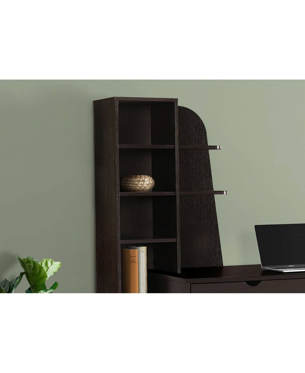 Computer Desk with Bookcase P524