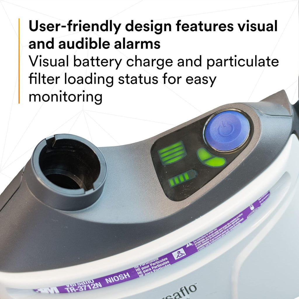 3M PAPR Respirator, Versaflo Powered Air Purifying Respirator Kit, TR-300N+ HIK, Heavy Industry, Hard Hat Assembly, All-in-One Respiratory Protection for Particulates, NIOSH Approved, Grinding L9380