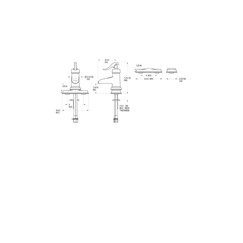 Polished Chrome Single-Handle Bathroom Faucet Y3785