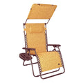 Amber Leaves Zero Gravity Chair with Canopy and Side Tray D170